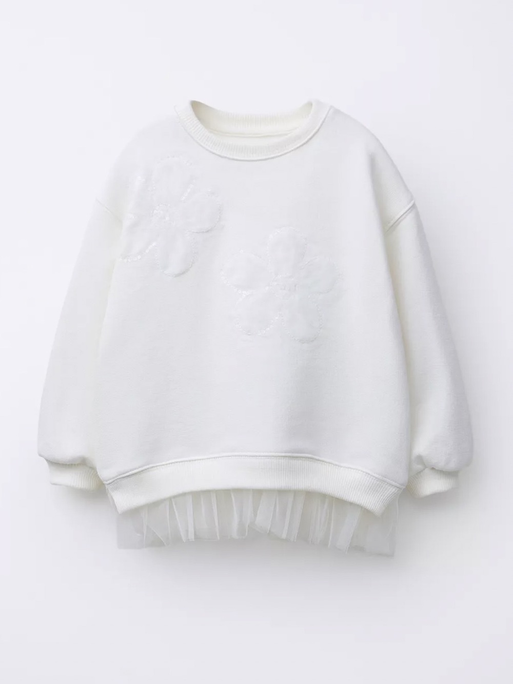 Zara organza sweatshirt